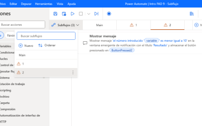 Qué son los subflujos en Power Automate Desktop y cuándo usarlos